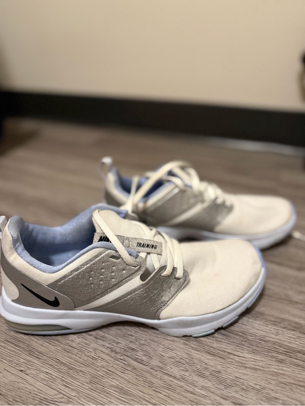 Nike Women's Cream and Gray Training Shoes